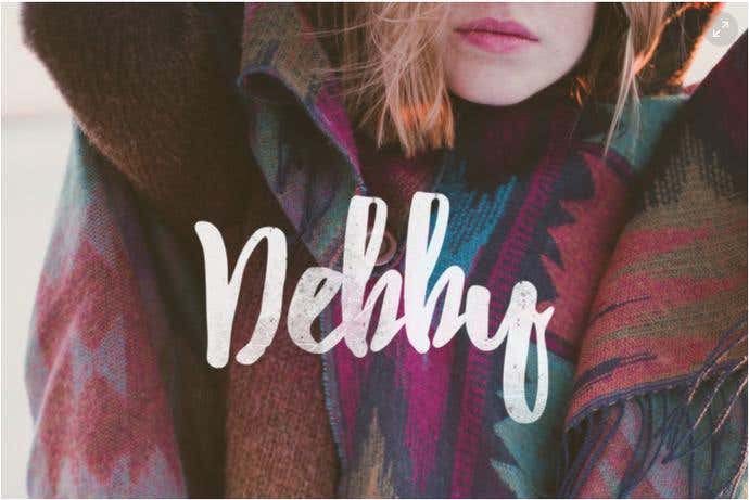 Debby free cursive font