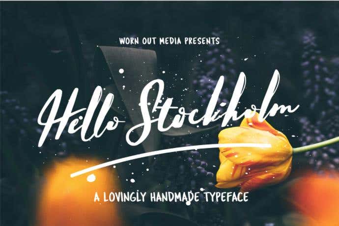 Hello Stockholm free cursive font