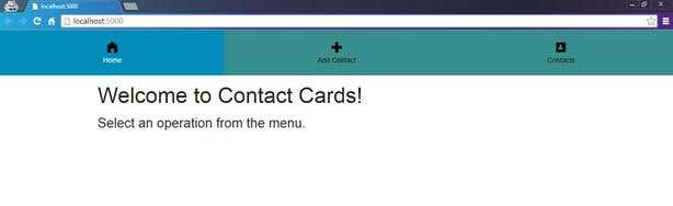 Contact Card Application