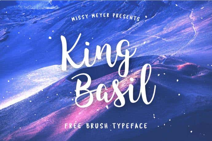 King Basil free cursive font