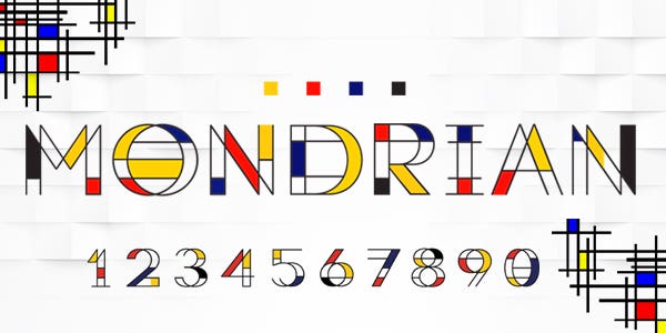 Mondrian best number font