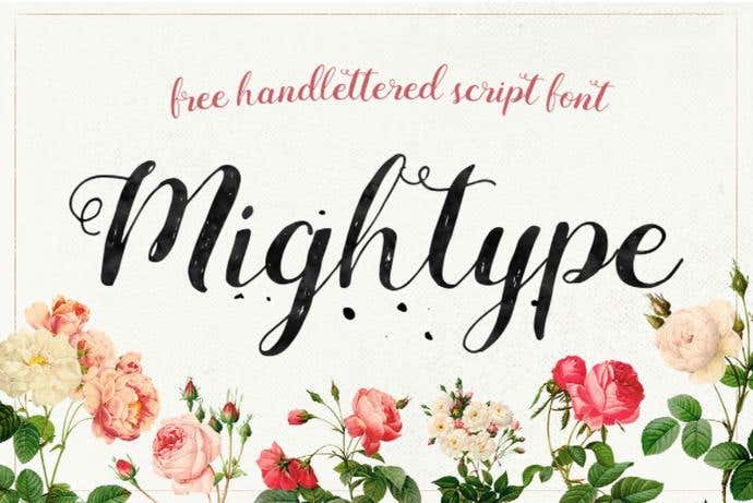 Mightype best free cursive font