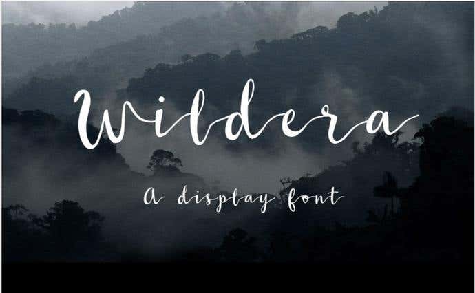 Wildera free cursive font