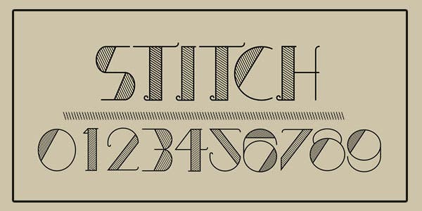 Stitch best number font