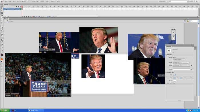 Step 1 of how to draw a caricature - finding reference images for your Donald Trump caricature