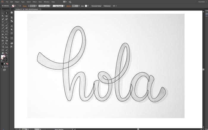 Make your own cursive lettering - Step 6 - vectorizing