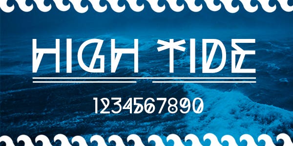 High tide best number font