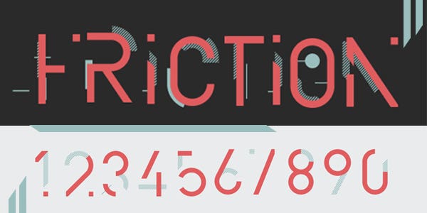 Friction best number font