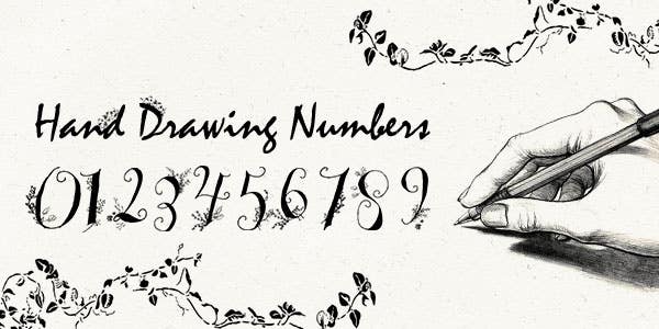 Hand Drawn Numbers best number font