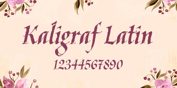 Kaligraf Latin best number font