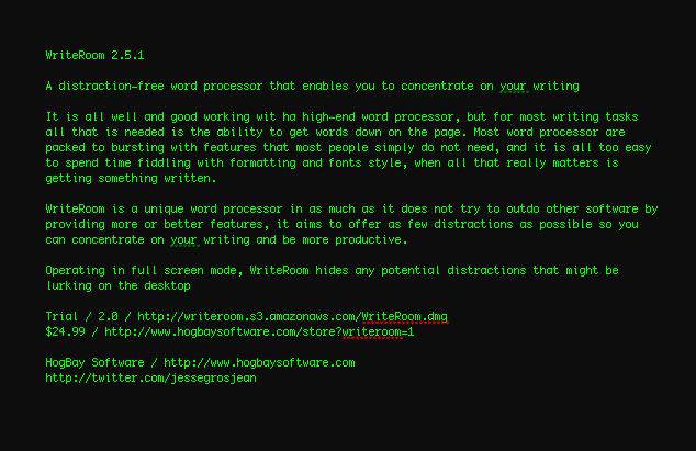 WriteRoom 3.2.1 free download - Download the latest freeware, shareware and  trial software - Downloadcrew