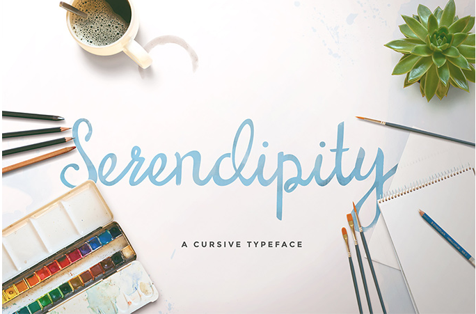 Serendipity free cursive font