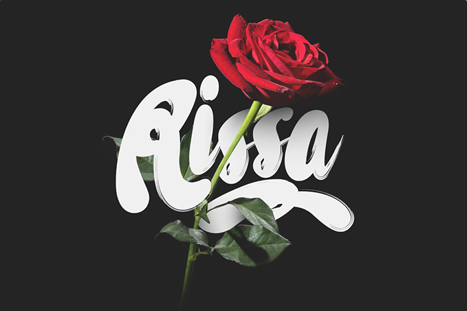 Rissa free cursive font