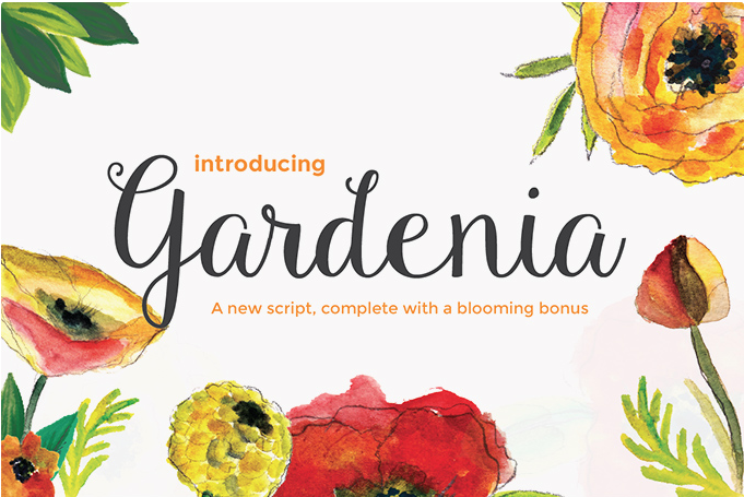 Gardenia free cursive font