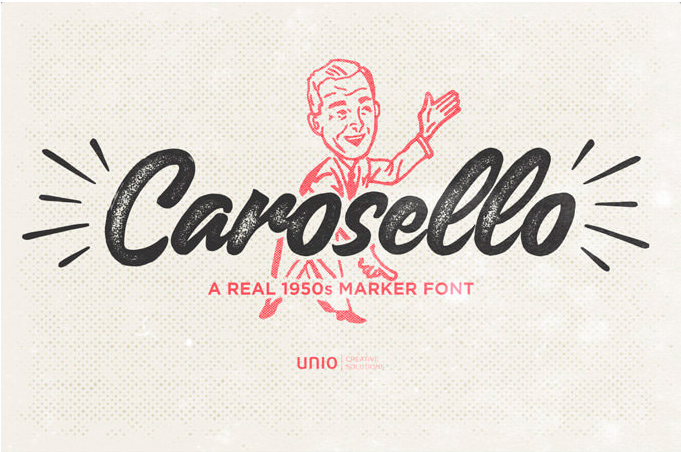 Carosello free cursive font